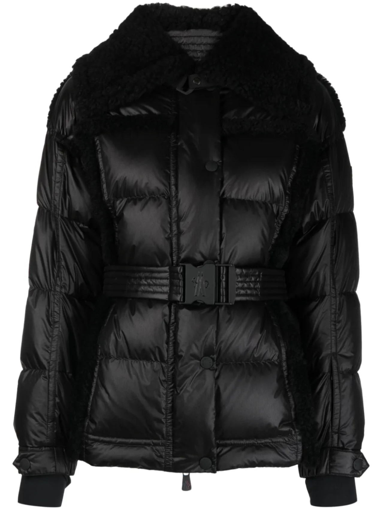 

Moncler Grenoble лыжная куртка Biollay с поясом, черный