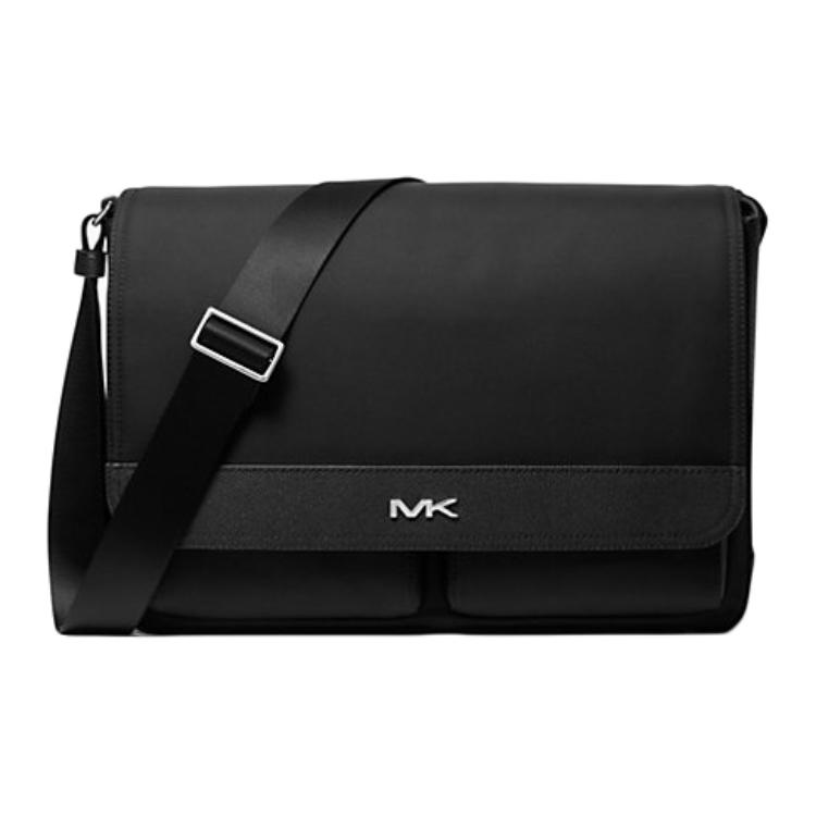 

MICHAEL KORS Переработанный нейлоновый мужской мессенджер через плечо черный