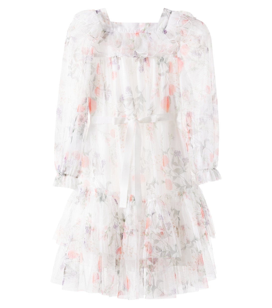 

Многослойное тюлевое платье с цветочным принтом Petite Amalie , Summer Bouquet Print