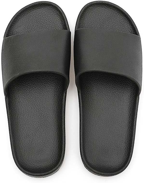 

Женские и мужские босоножки BYDZKJ, противоскользящие шлепанцы для душа, ванной комнаты, быстрой сушки, открытый носок, для бассейна, пляжа, спортзала, внутри и снаружи, черный