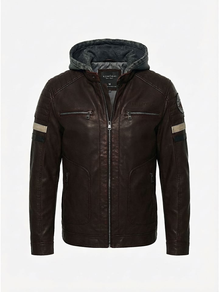 

KOROSHI Куртка из искусственной кожи красного цвета