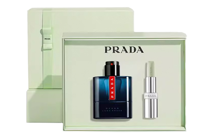 Мужская парфюмерная вода Prada Luna Rossa Ocean, 50 мл + бальзам для губ Prada Beauty Moisturizing, 3,8 г — фото 2