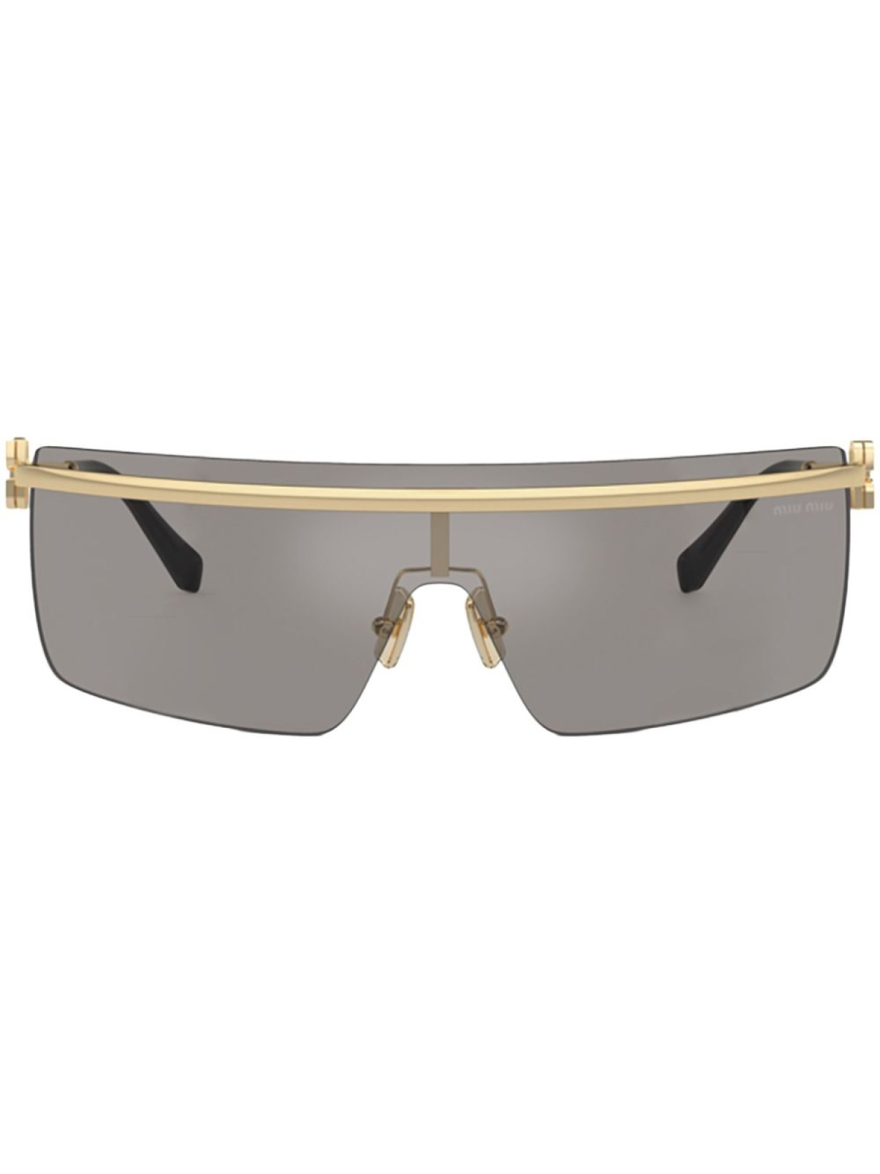 

Miu Miu Eyewear солнцезащитные очки с логотипом, золотой