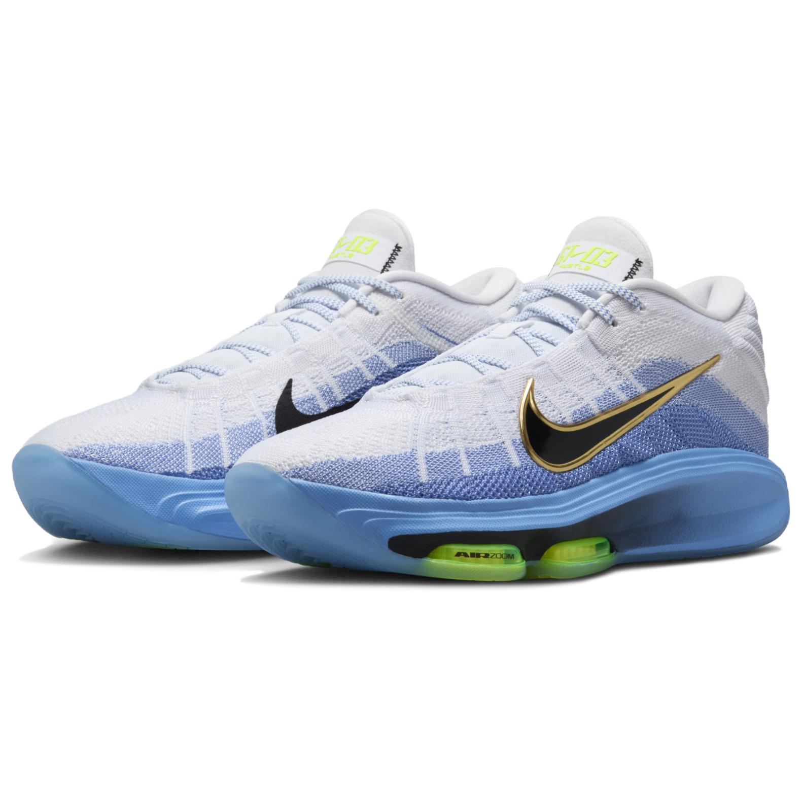 Nike Air Zoom GT Hustle 3 EP 'White Royal Pulse' в цвете University Red/Белый/Glacier Blue/Obsidian — фото 4