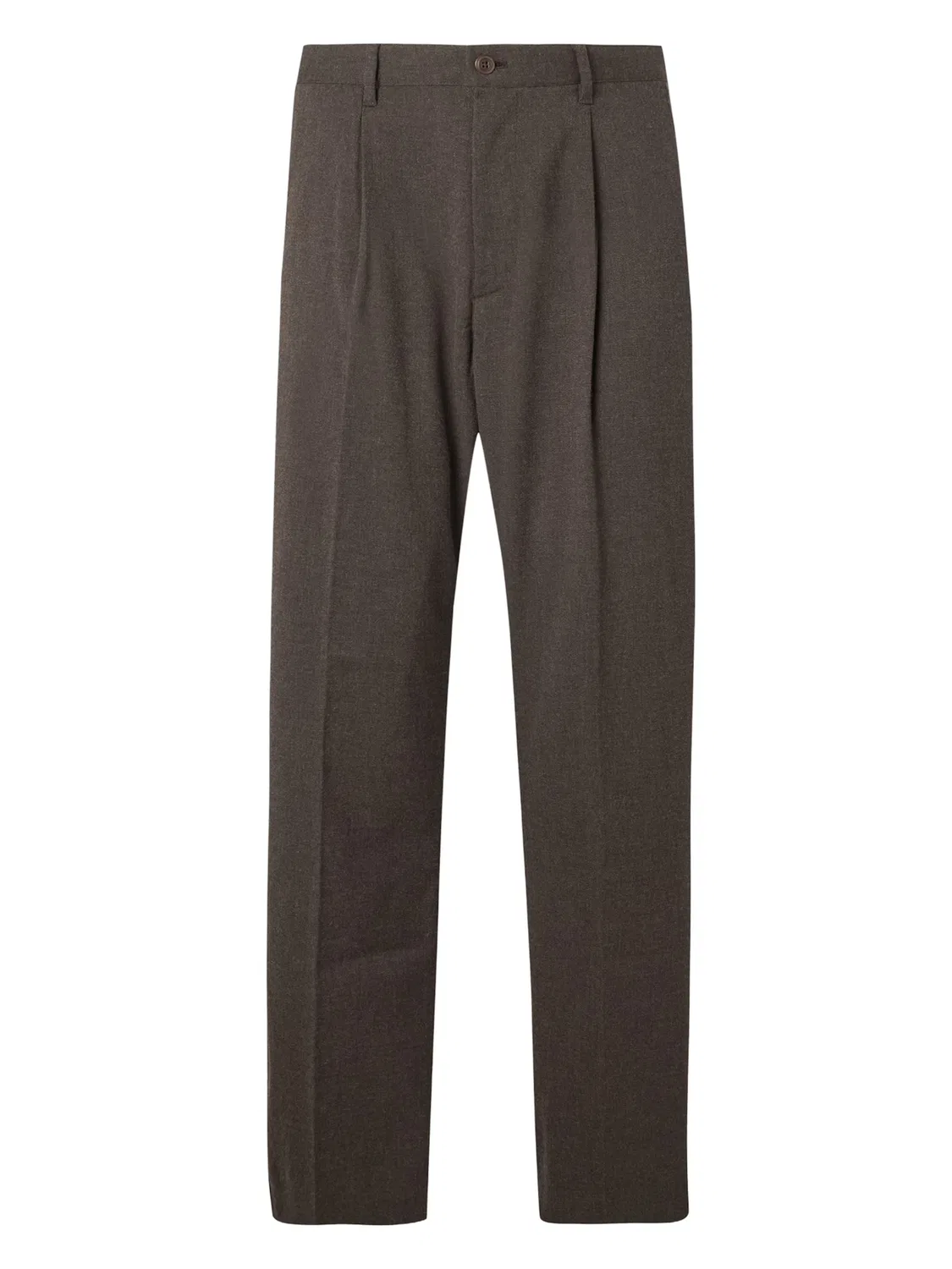 Брюки Gap Regular Pleat-Front Pants 365 коричневого цвета