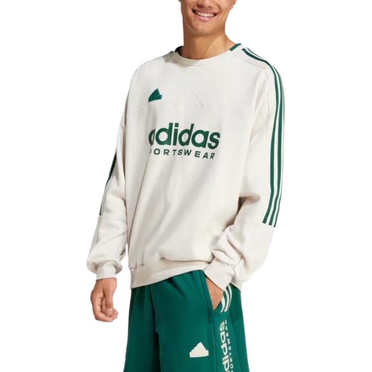 Adidas M Tiro Fl Crew Sweatshirt мужской Ecru — фото 3