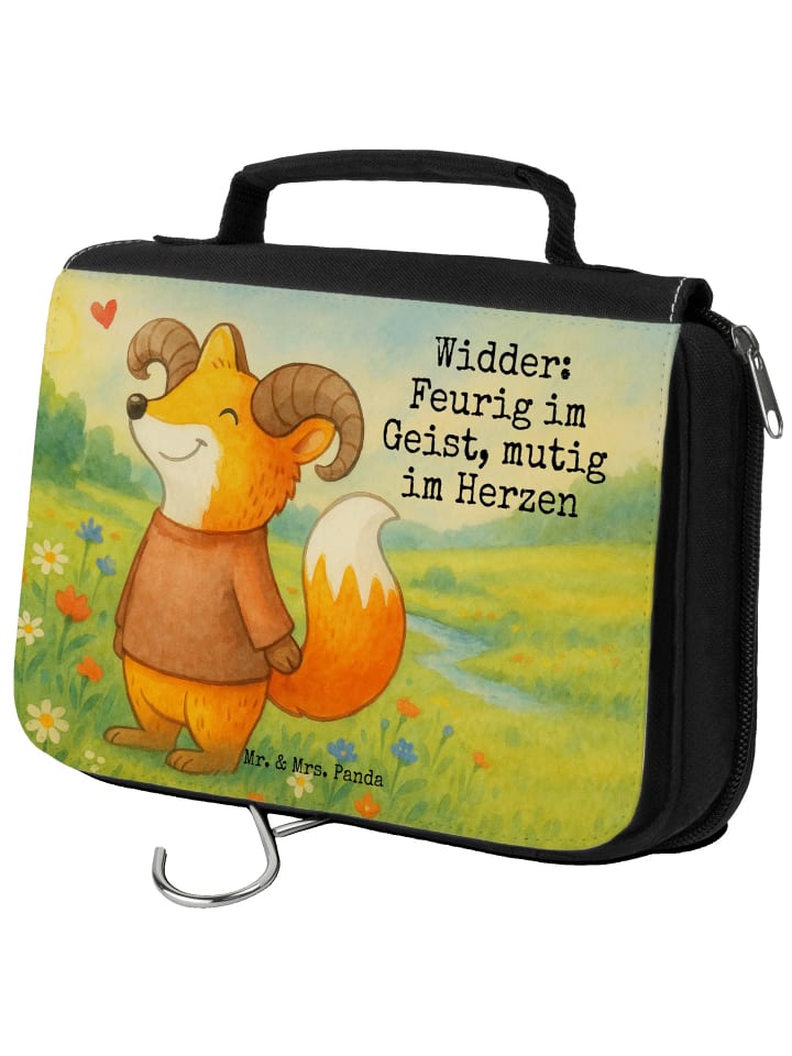 

Mr. & Mrs. Panda Косметичка с изображением знака зодиака Овен и надписью белого цвета