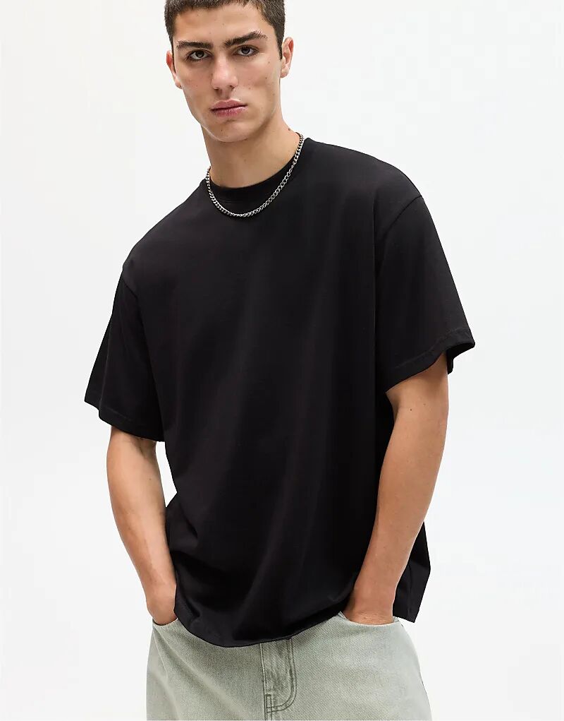 

Футболка Pull&Bear Boxy черного цвета