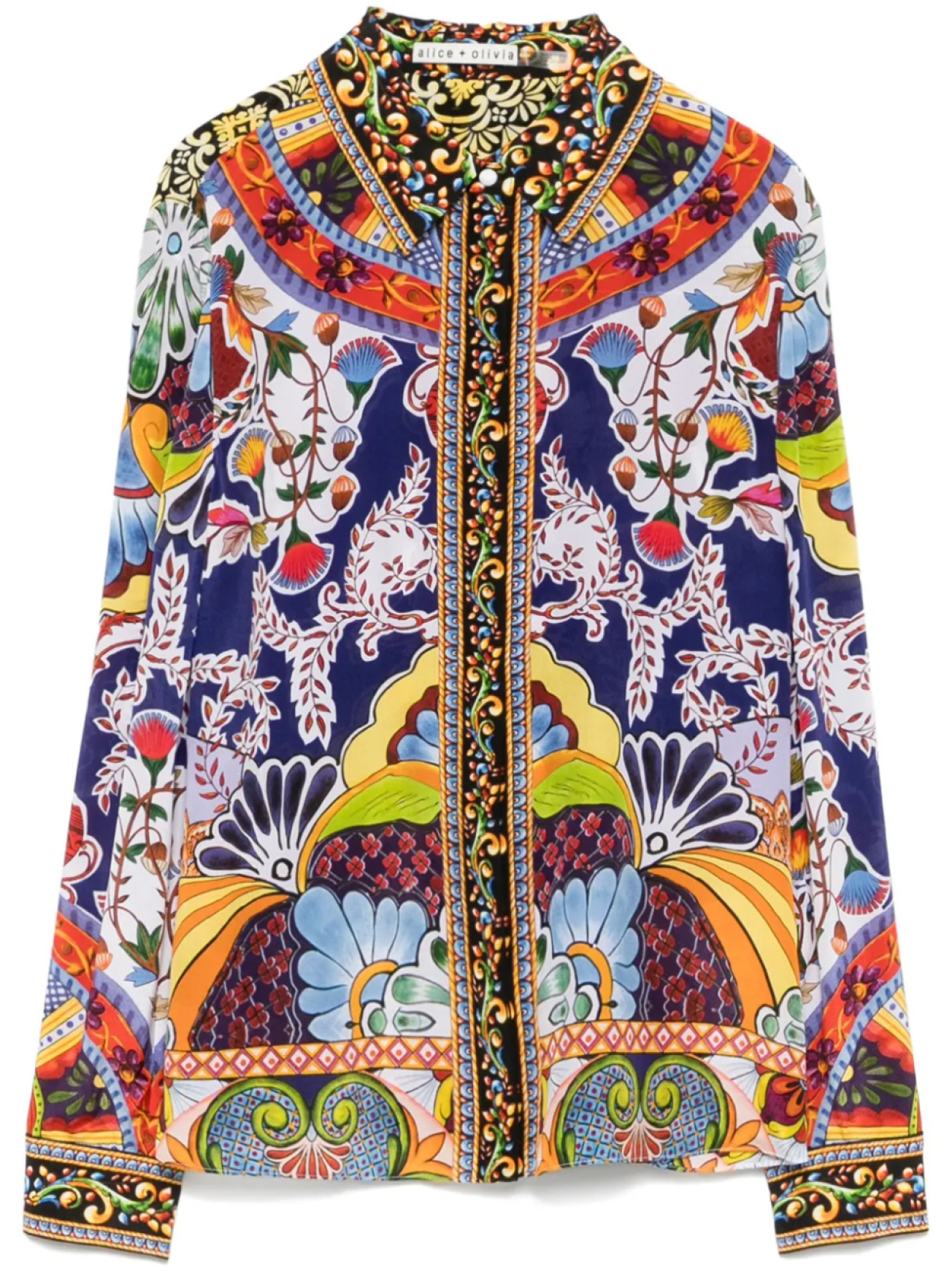 

Блузка из шелка alice + olivia, синий