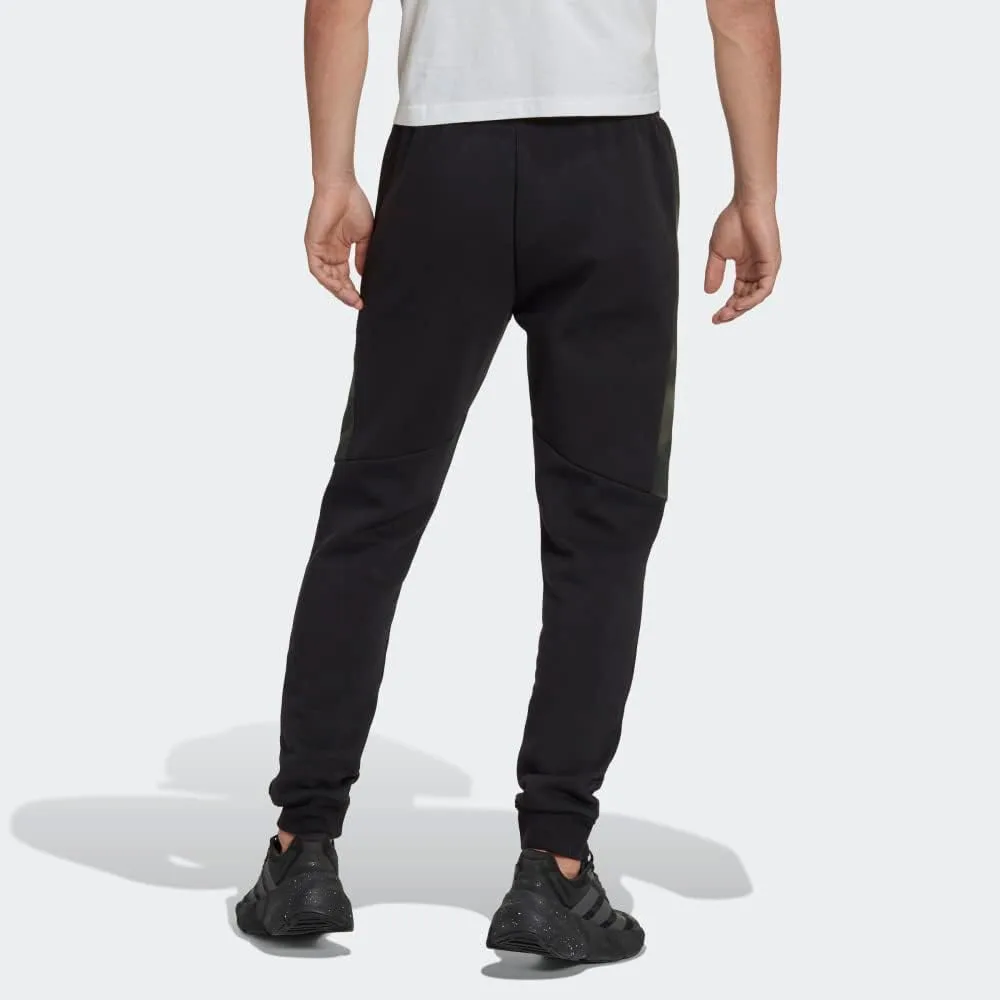 Мужские брюки Adidas Essentials из французской махровой ткани с камуфляжным принтом, черный — фото 3