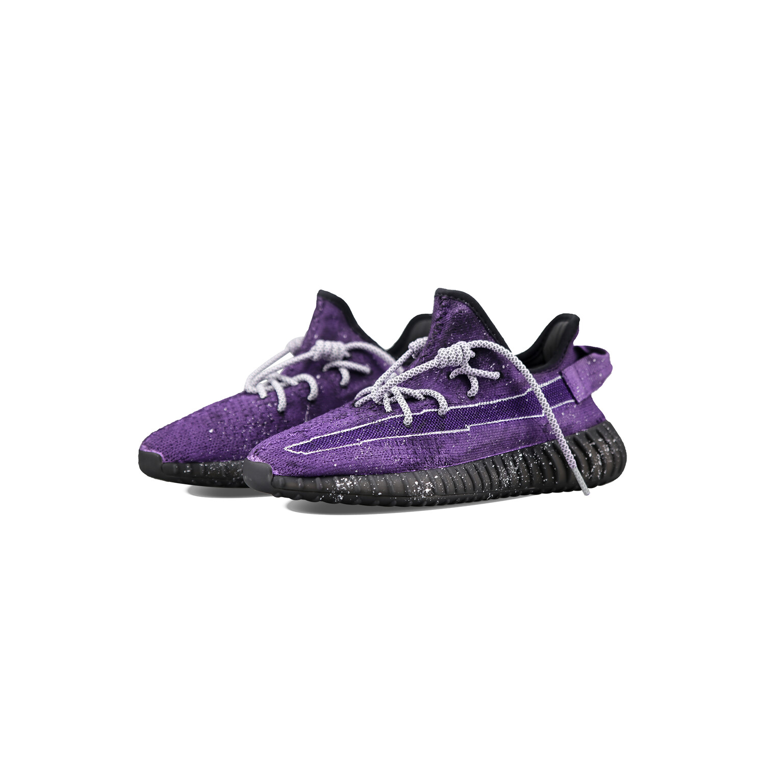 Кроссовки adidas originals Yeezy Boost 350 V2 Lifestyle Shoes Unisex Low-top Black/Purple, фиолетовый — фото 3