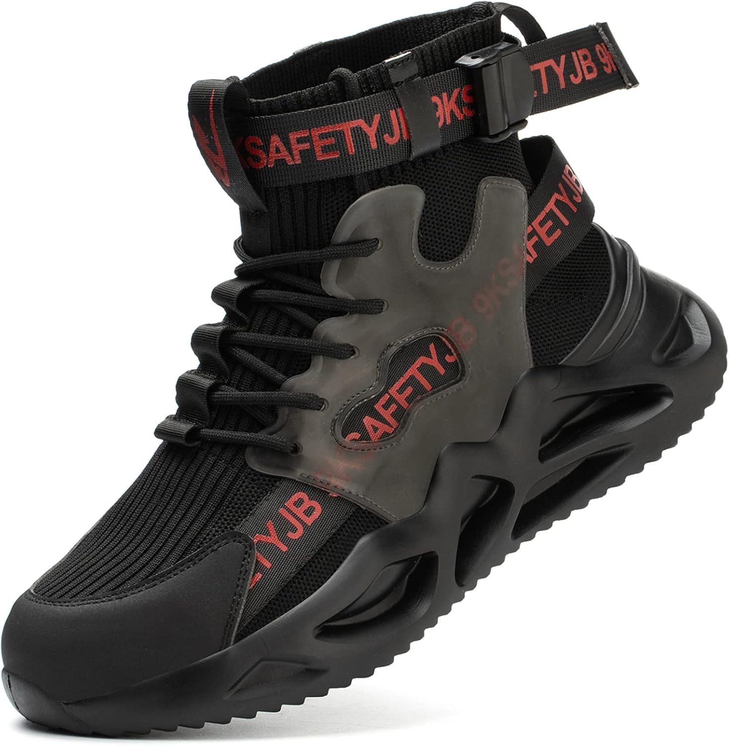 

Стальные ботинки DRRHINO для мужчин и женщин с легкими стальными носками, кроссовки с защитным носком, безопасная обувь, удобные неразрушимые ботинки с носком из стали, противоскользящая рабочая обувь, черный