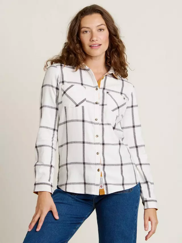 

Рубашка Brakeburn Archer Grid Plaid Flannel, кремовый