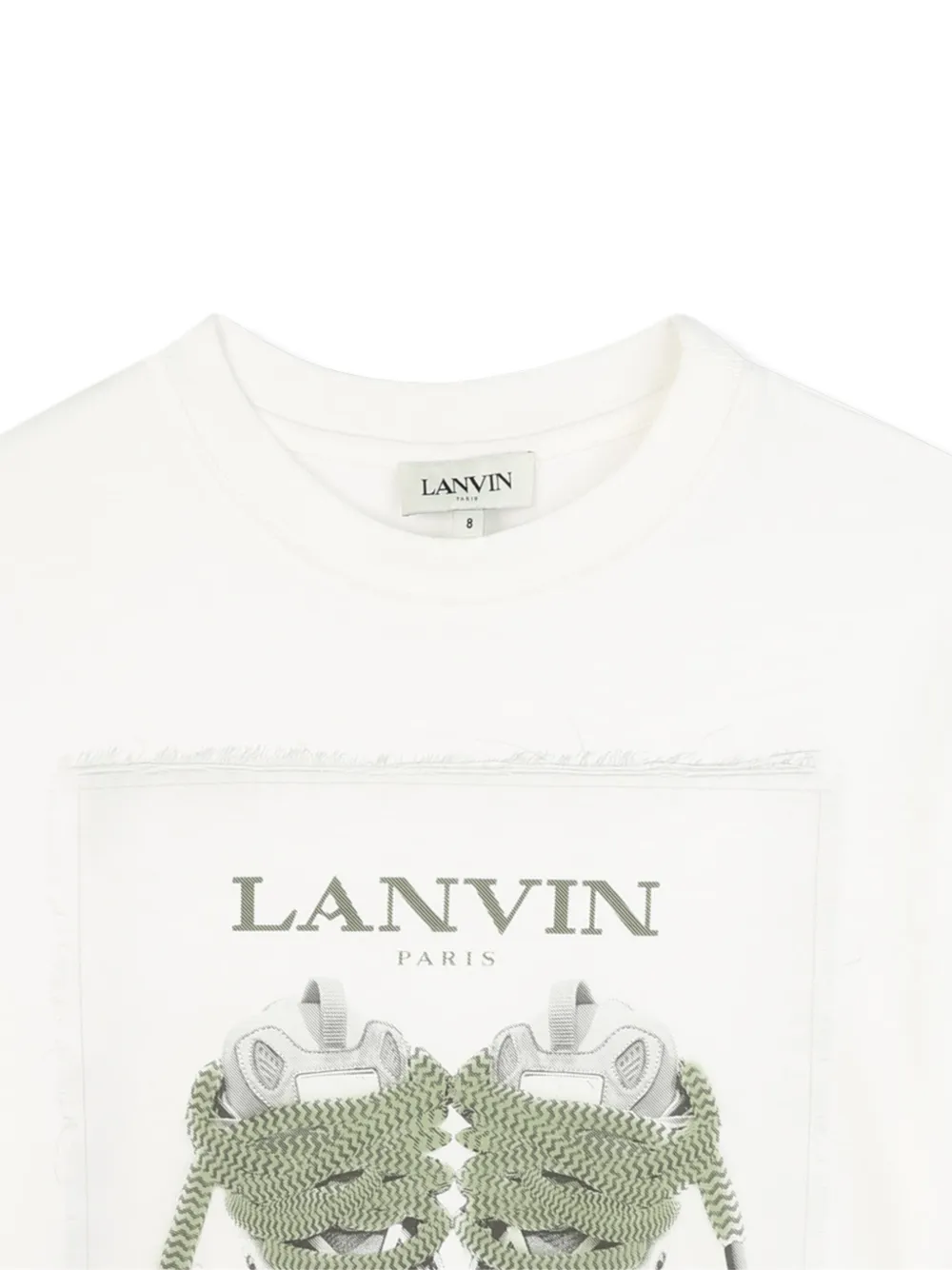 Футболка с графичным принтом Lanvin Enfant, белый — фото 3