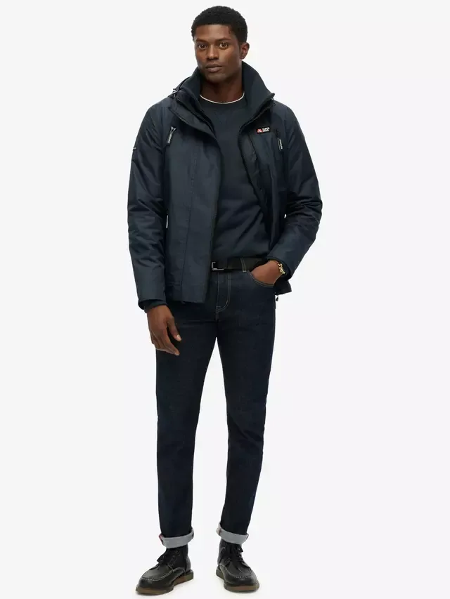 Ветровка с капюшоном в горном стиле, темно-синяя Eclipse Superdry — фото 3