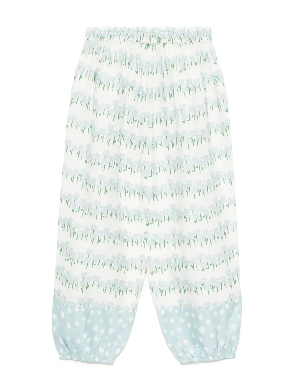 Спортивные брюки с цветочным принтом Stella Mccartney Kids, белый — фото 2