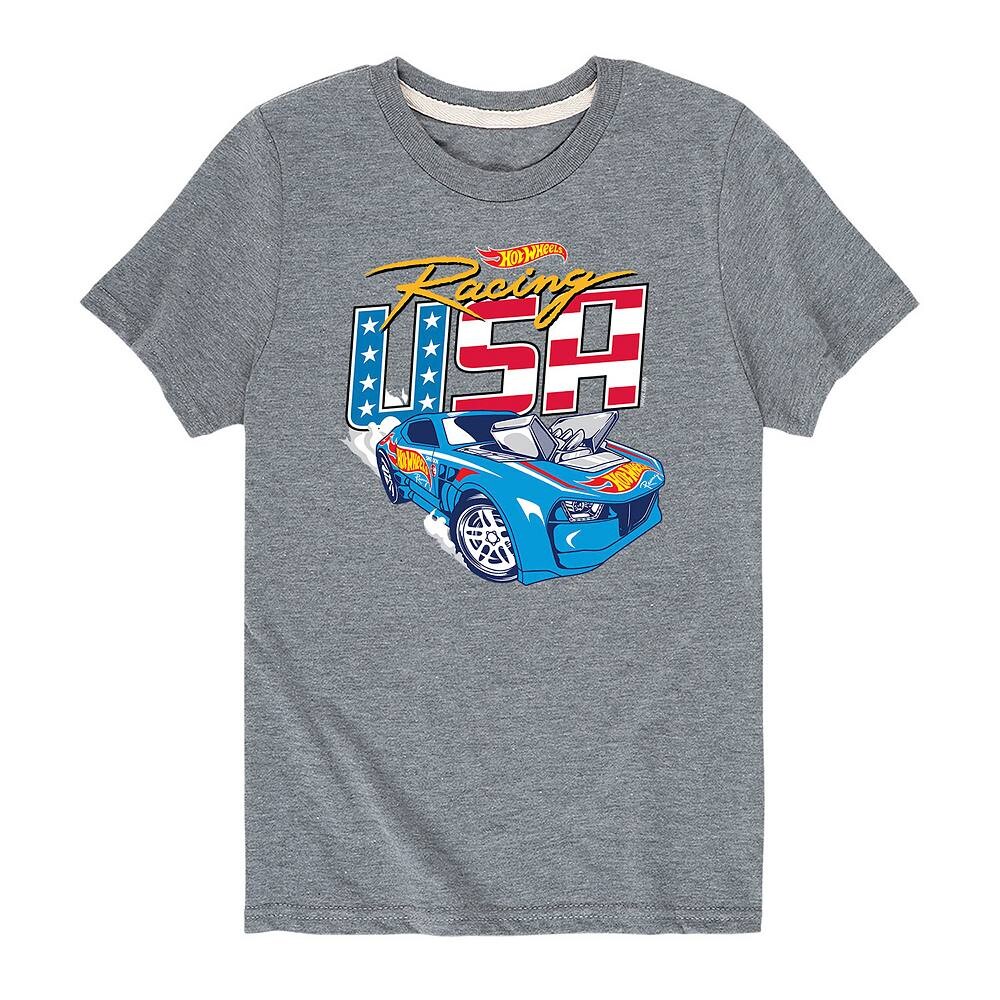 

Футболка Hot Wheels Racing USA для мальчиков 8–20 лет с графическим рисунком, серый