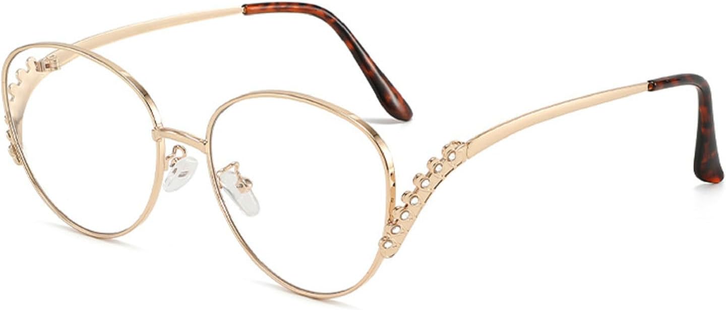 

Большие солнцезащитные очки-щитки для женщин, роскошные винтажные ветрозащитные металлические солнцезащитные очки для женщин с защитой от УФ-излучения UV400 T1450 Melrose, Gold Clear