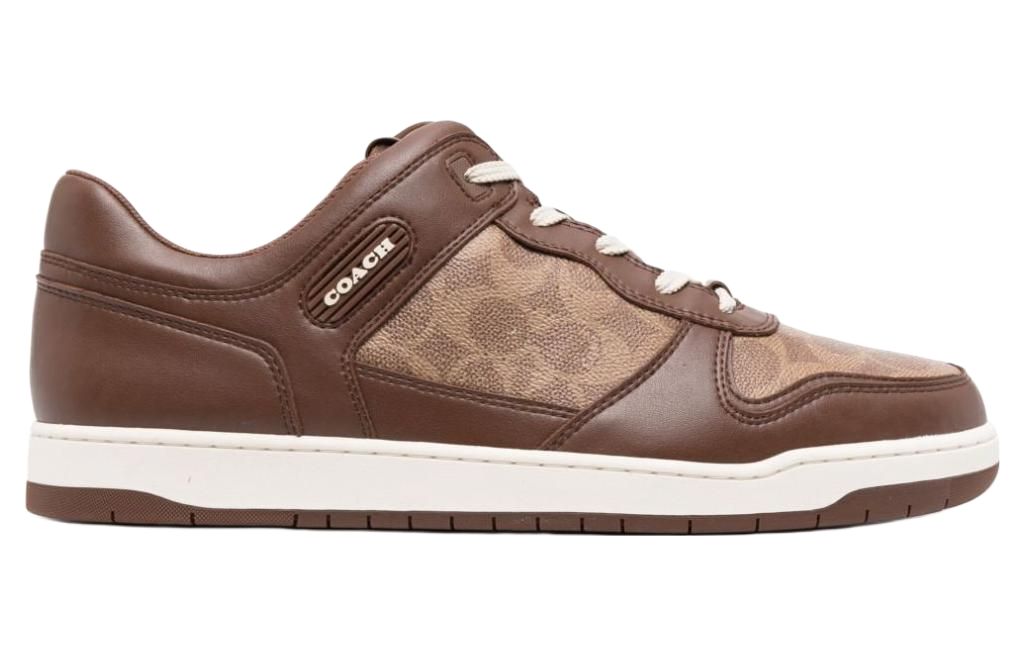Кроссовки из кожи с панелями и логотипом Logo-debossed COACH, original shoe box included — фото 3