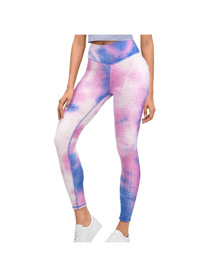 

Леггинсы COFI 1453 Modische Fitness-Leggings Bienenwaben-Design – optimalen Komfort und, розовый