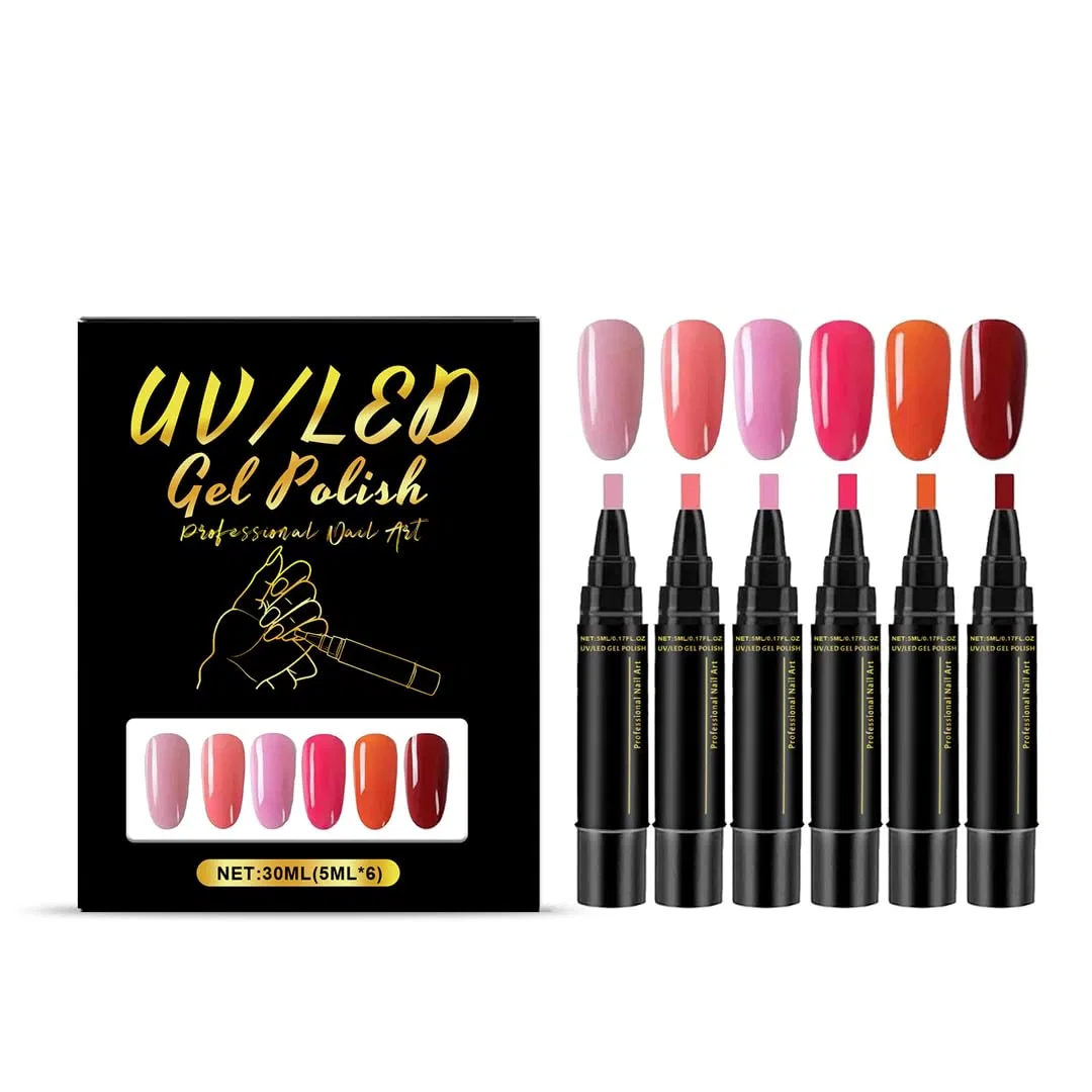 Набор из 5 ручек-лаков для дизайна ногтей «Gel Nail Arts Pen» от Alena Paris Meiion, 1#