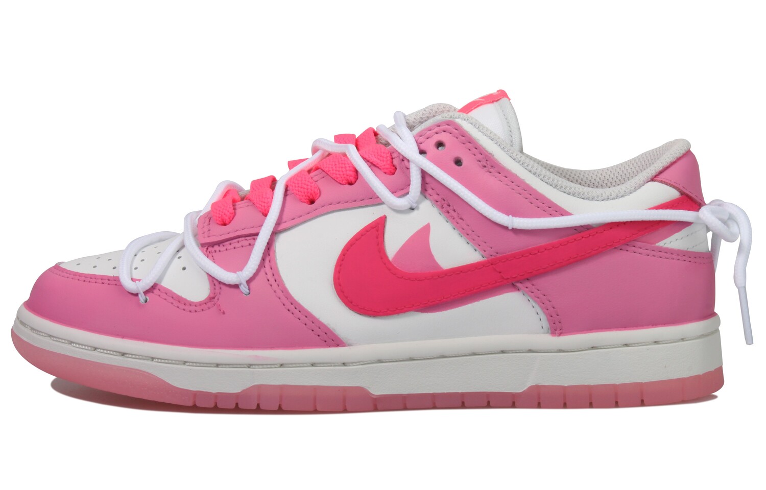 

Кроссовки Nike Dunk Skateboarding Shoes Women's Low-top White/powder, розовый