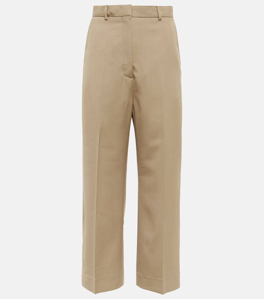 

Укороченные брюки с высокой посадкой и складками Acne Studios, Hunter Green