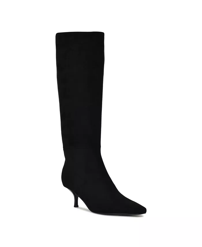 Женские сапоги Havier Tall на каблуке-кitten, стандартная и широкая голенище Nine West, темно-красный