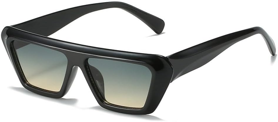 

Модные солнцезащитные очки «кошачий глаз» для женщин, защита от ультрафиолета UV400, ретро-стиль, розово-оранжевые, трендовые солнцезащитные очки для мужчин с градиентным переходом цвета LXLHWN, Black Green Tea