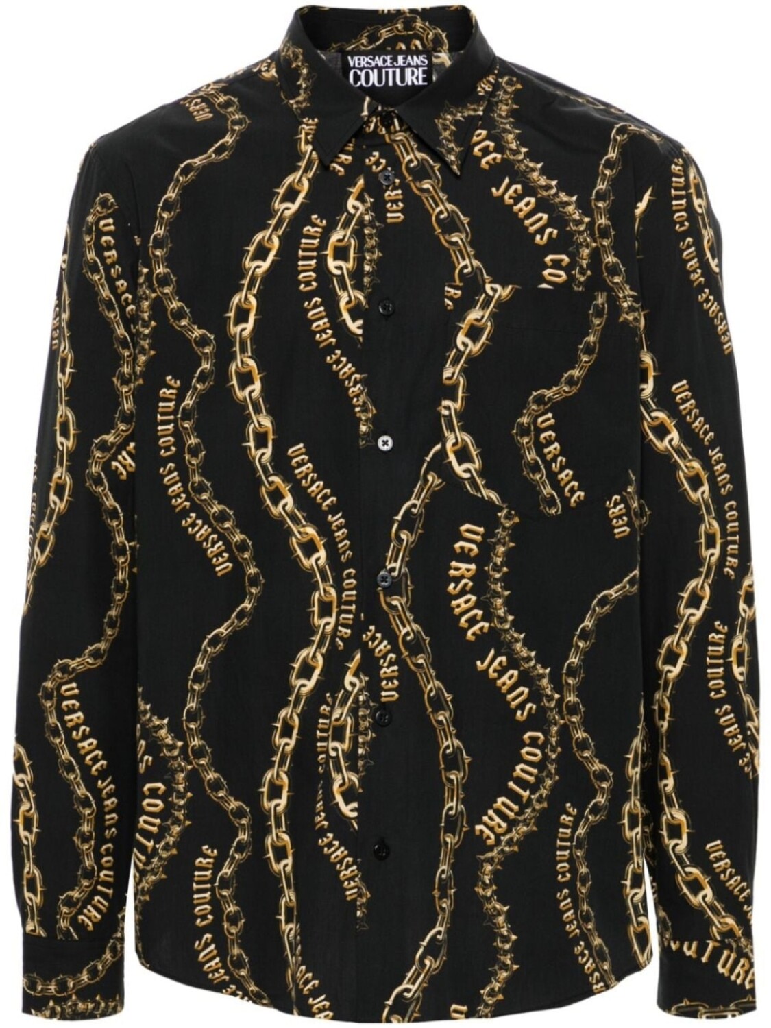 

Versace Jeans Couture рубашка с принтом Chain Couture, черный