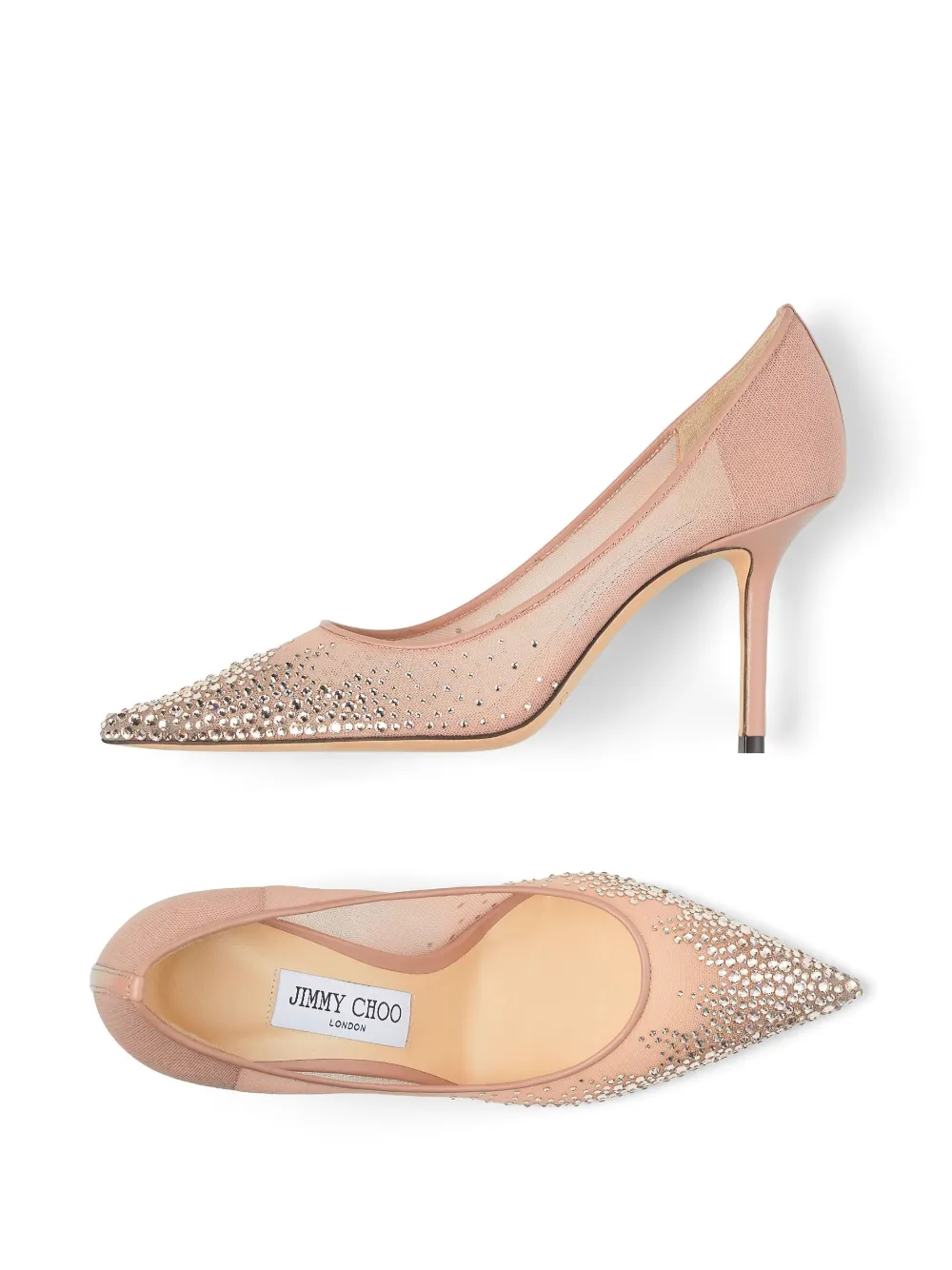 Туфли-лодочки Love 85 с кристаллами JIMMY CHOO, розовый — фото 4
