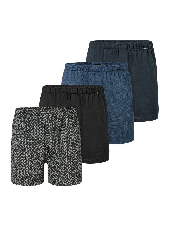 

Трусы боксеры Schiesser, цвет grau/schwarz/dunkelblau