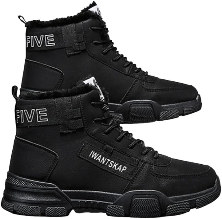 

Мужские ретро-сапоги HoaloX до середины икры - утепленные ботинки с толстой изоляцией, вдохновленные мотоциклетной обувью, с мягкой подкладкой, черный