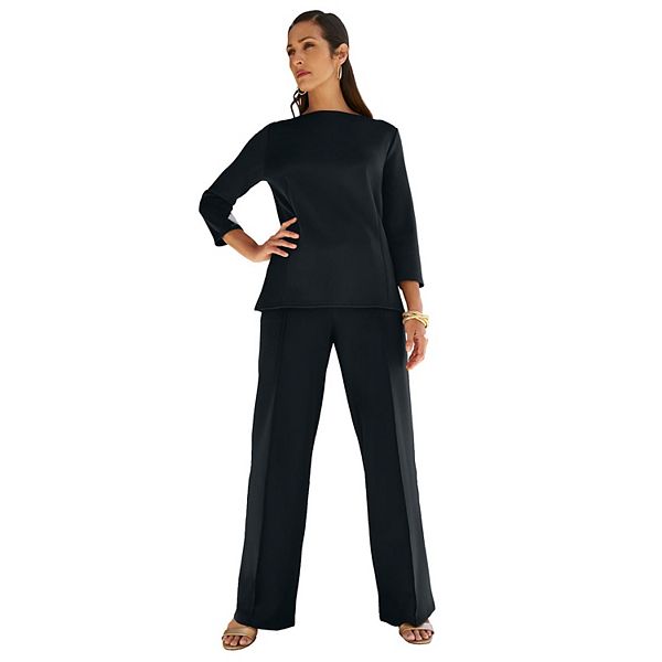 

Женский топ plus size perfectease с лодочкой Jessica London, Black