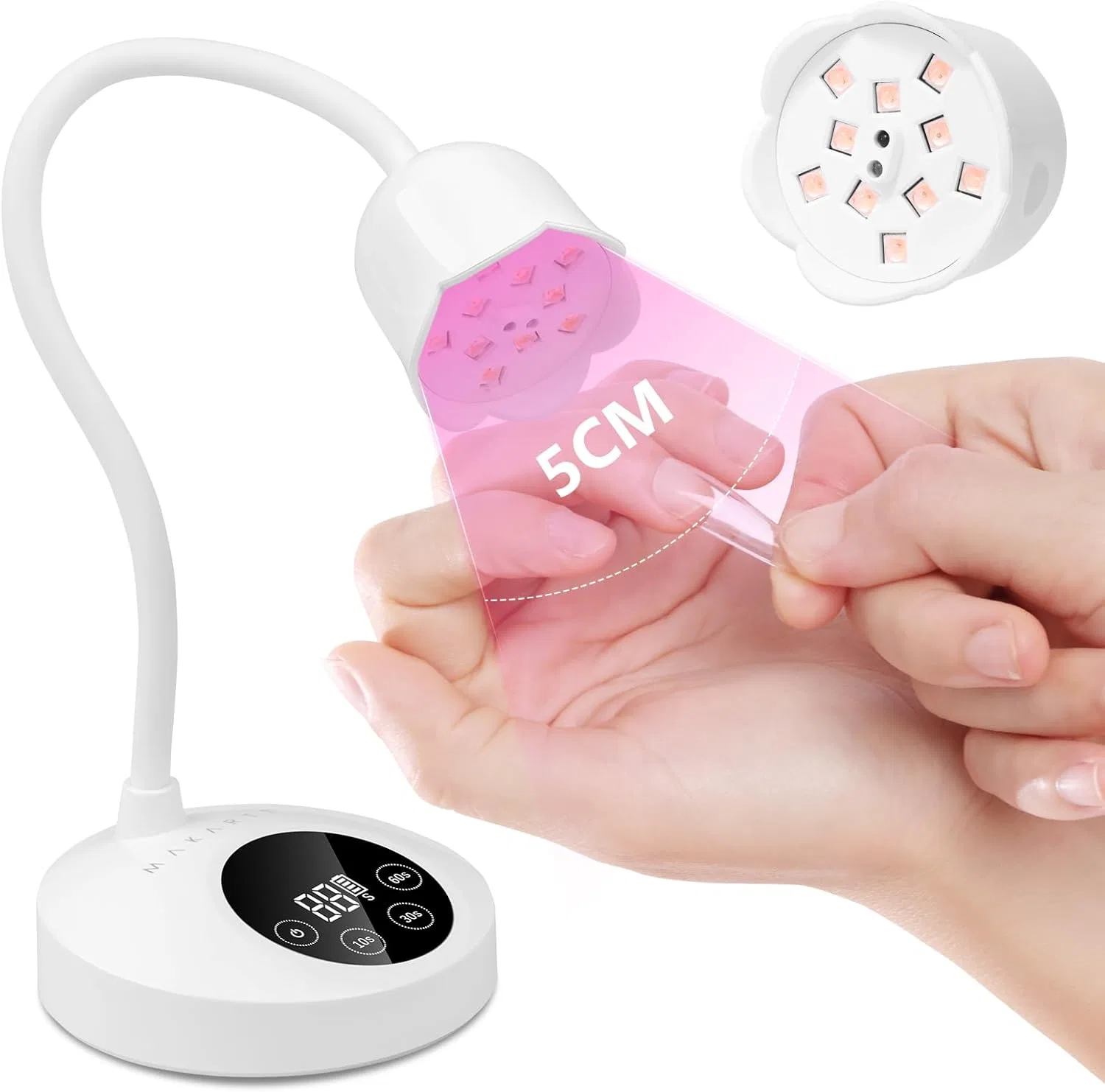 Беспроводная УФ/LED лампа для ногтей «Gooseneck» от Makartt Makartt