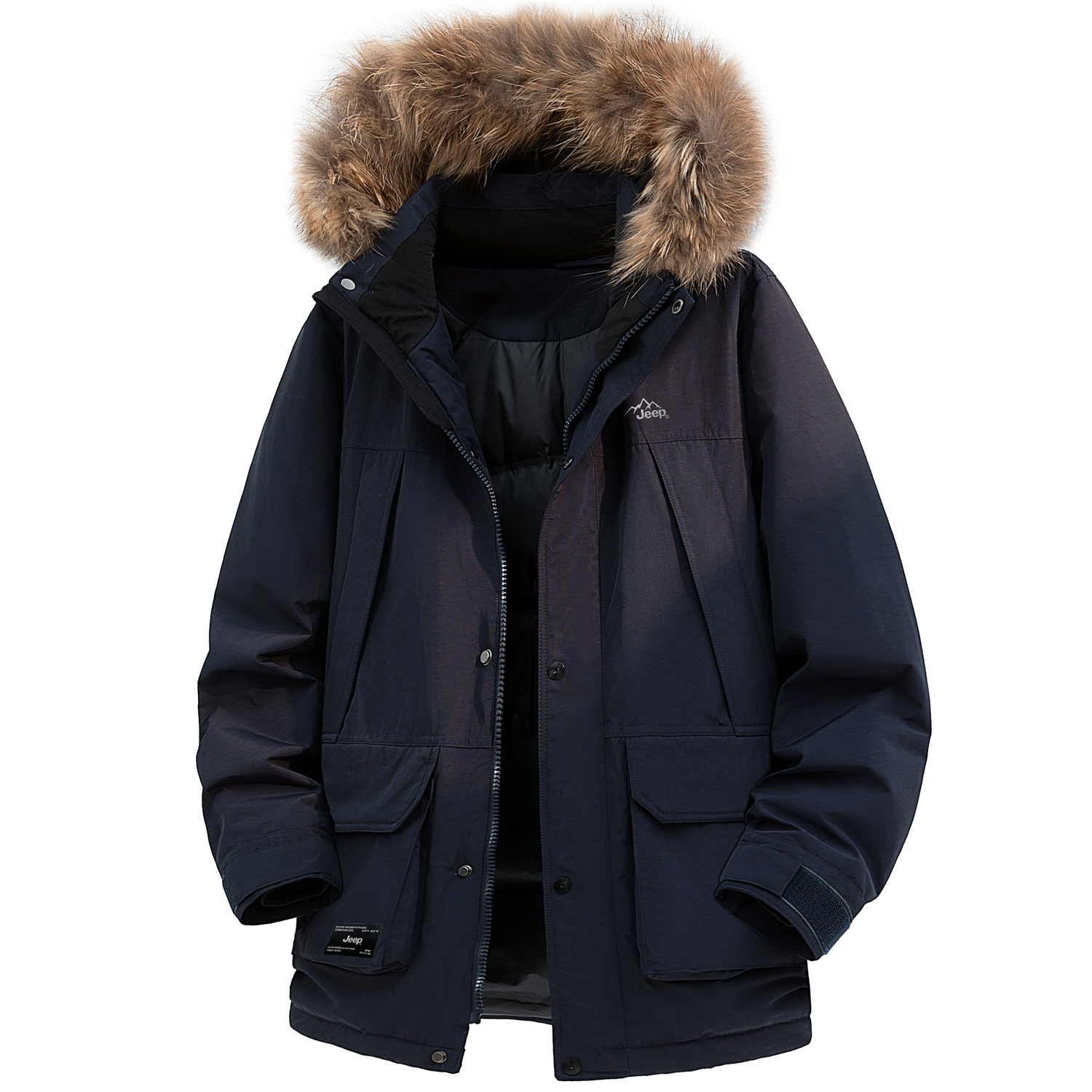 

Пуховик Unisex утепленный парка Jeep, темно-синий
