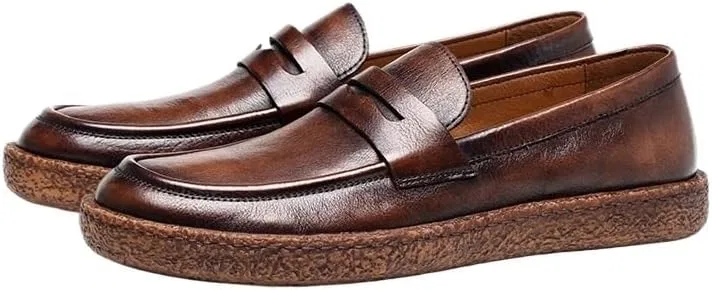 Мокасины кожаные Loafers Brown UOPYNE