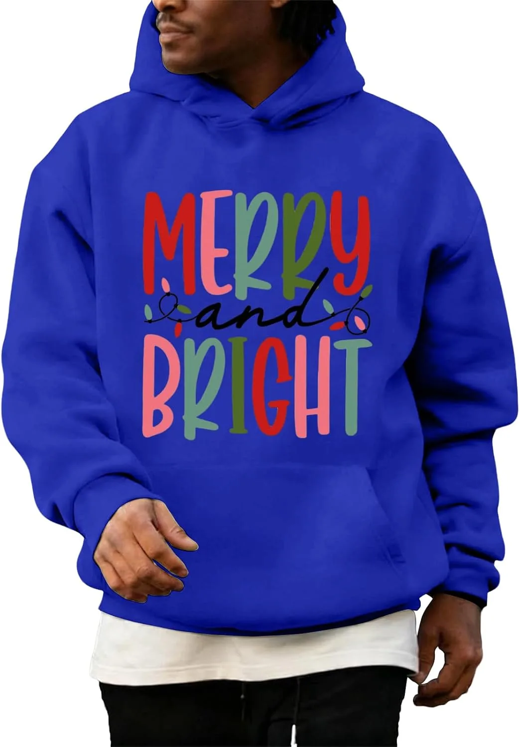 

Рождественский худи для мужчин Loose Fit с длинным рукавом FQZWONG