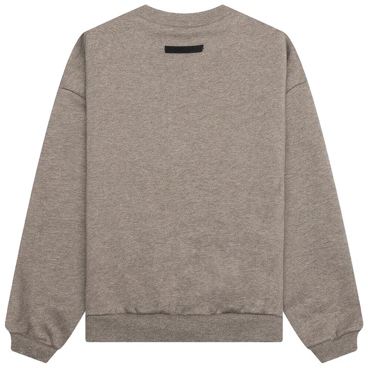 Детская флисовая толстовка с круглым вырезом Fear of God Essentials, серый — фото 2