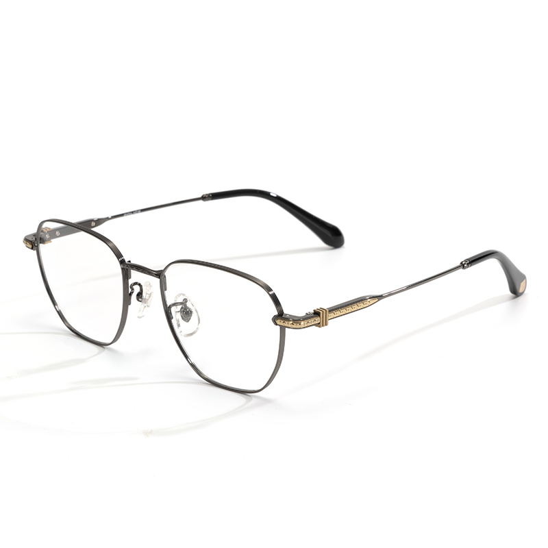 

Police Титановая оправа для очков нестандартной формы унисекс, VPLT20K-08Y8 Bright Dark Gunmetal Frame