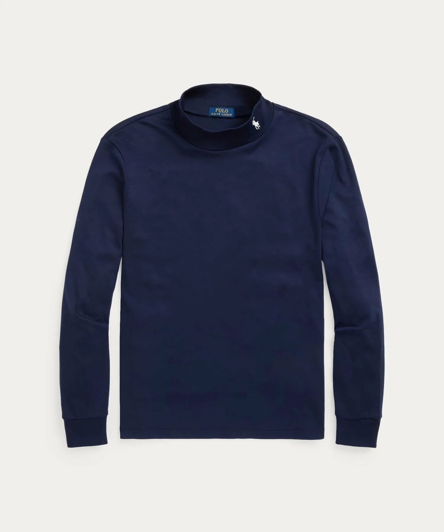 Мягкая хлопковая рубашка с воротником-стойкой Polo Ralph Lauren, 410 Navy — фото 4