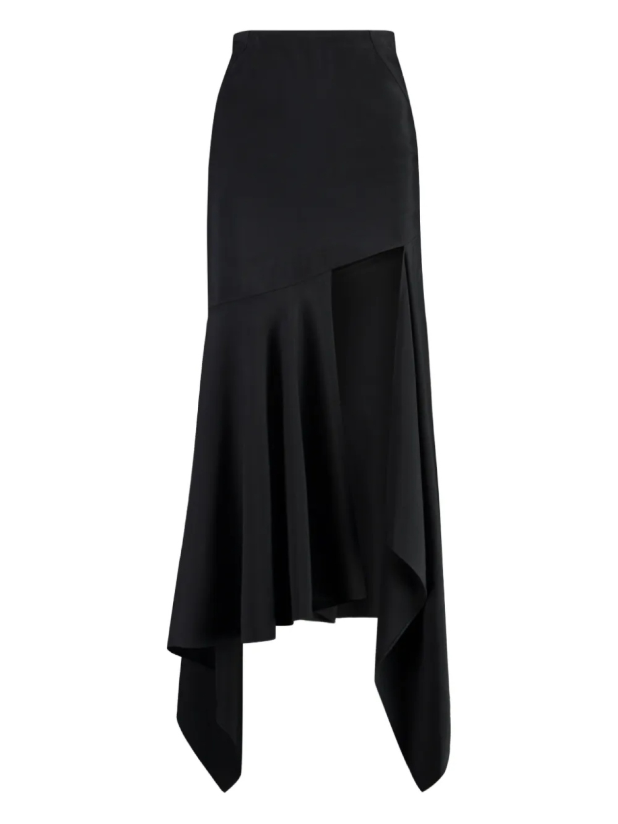 

Юбка из крепа с асимметричным подолом Mugler, черный