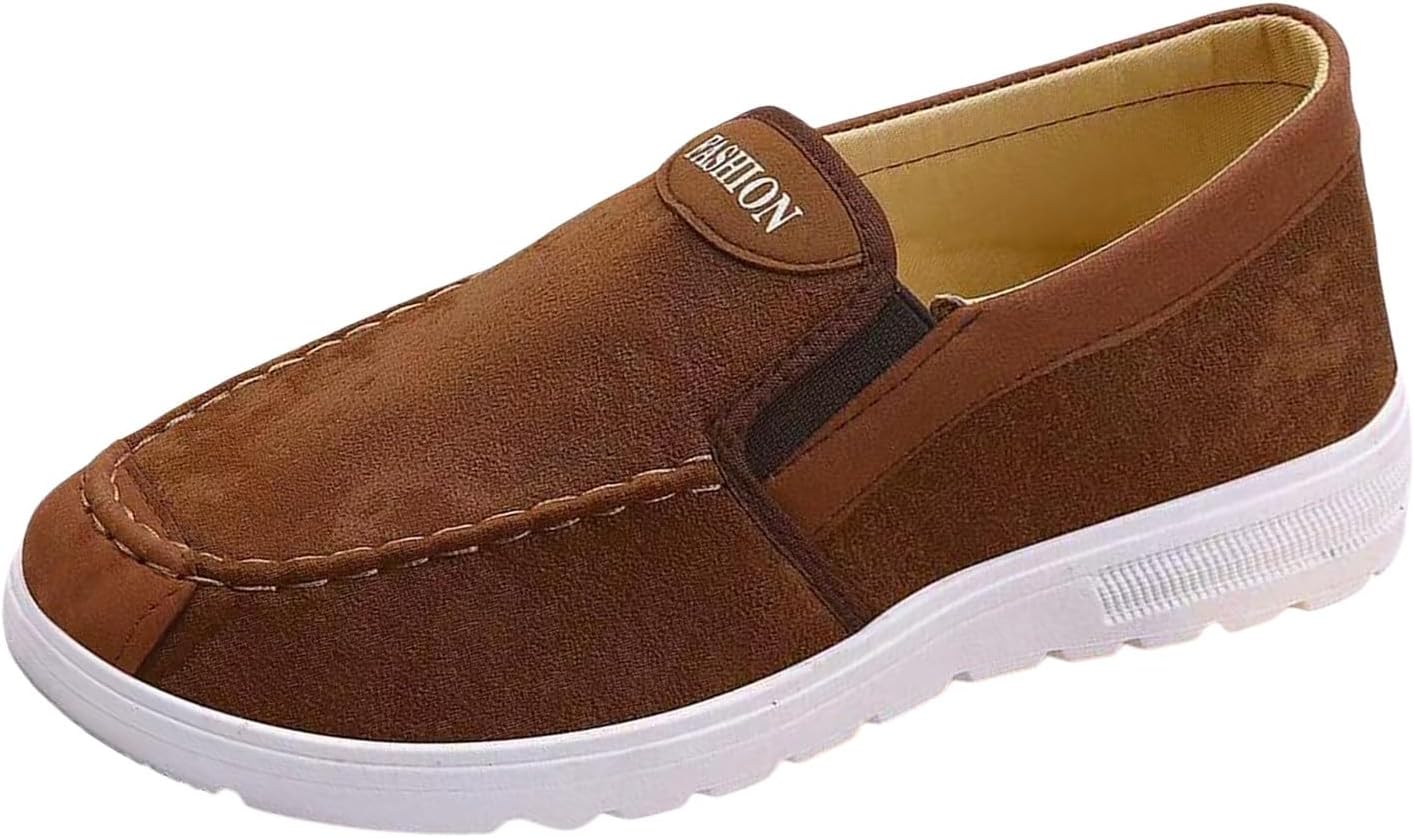 

Мужские модные кроссовки, дышащие, легкие, спортивные, для ходьбы, бега, тенниса, джоггинга, повседневного ношения, слипоны, низкие, из текстиля Generic, Coffee