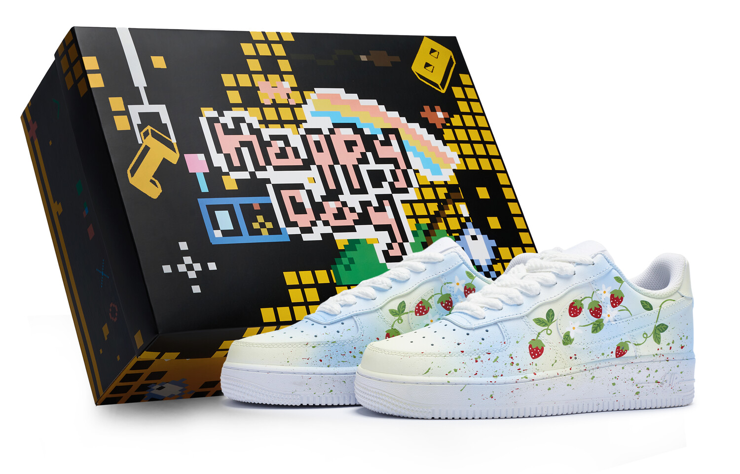 

Кроссовки Nike Air Force 1 Skateboarding Shoes Men Low-top Red, синий/зеленый/красный