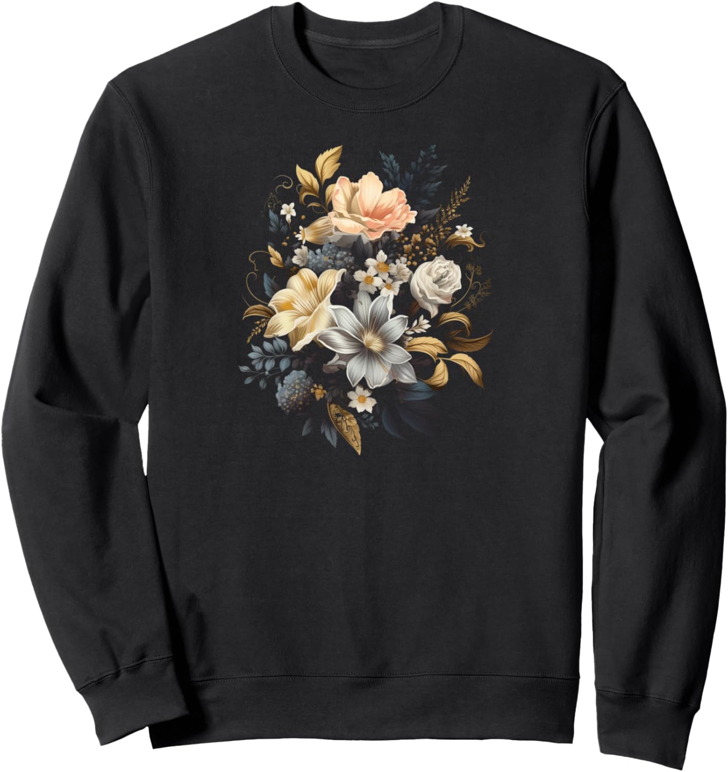 

Толстовка с цветочным принтом Flowers Apparel, черный