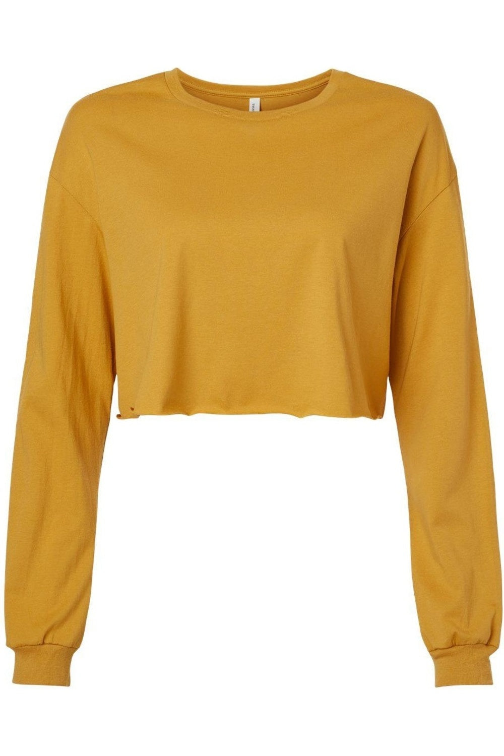 

BELLA + CANVAS FWD модная женская укороченная футболка с длинным рукавом, цвет mustard
