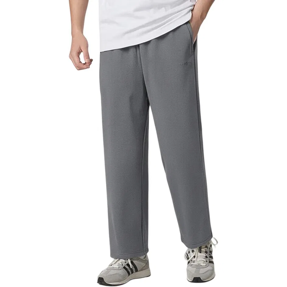 Брюки повседневные мужские dark gray прямого кроя Adidas