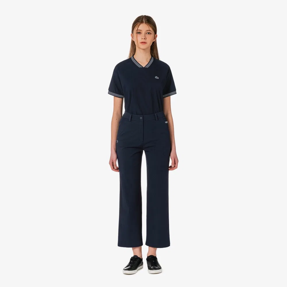 Брюки женские Lacoste, прямые, тёмно-синие