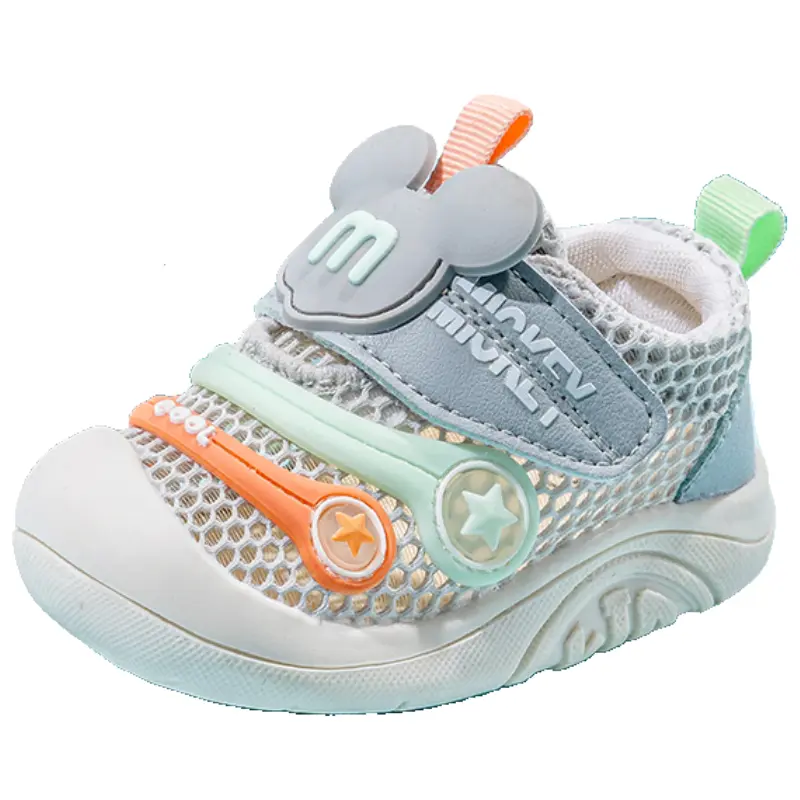 

Скользостойкие, противоударные и дышащие низкие детские ботиночки для малышей Bradmiller, серый