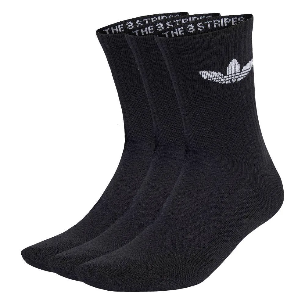 Носки Trefoil Cushion Crew Socks, набор из 3 пар Adidas, black — фото 3
